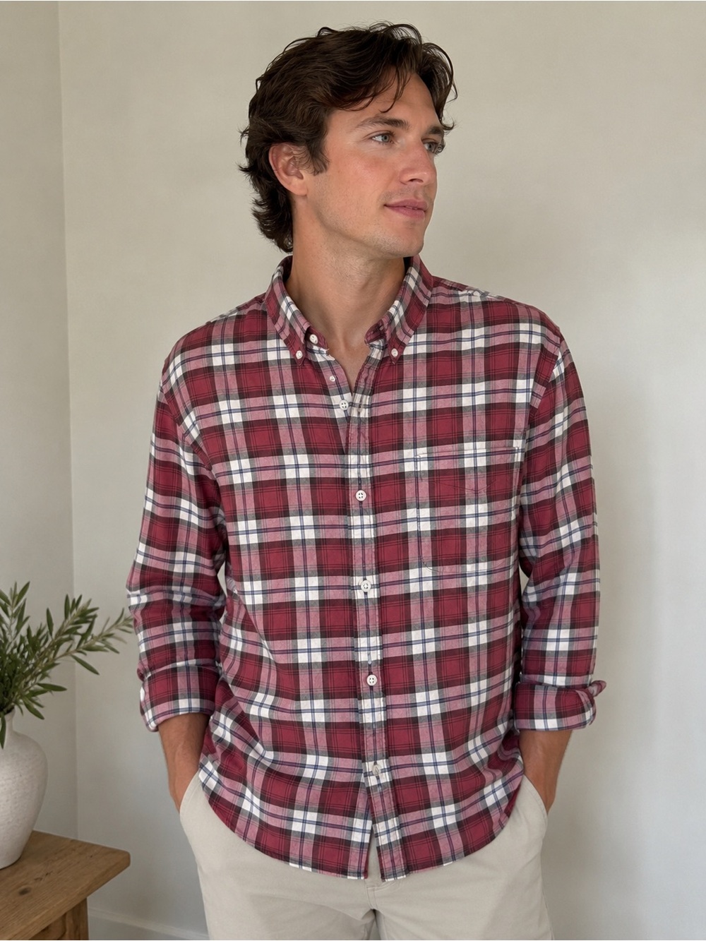 Denim & Supply Ralph Lauren Red Plaid Button-Down Shirt